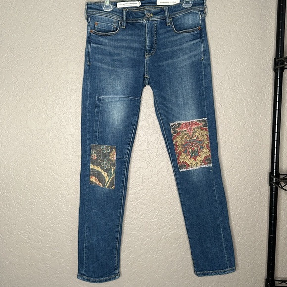 Anthropologie Pilcro and the Letterpress Tapestry Mid-Rise Slim Boyfriend Jeans - Picture 2 of 10